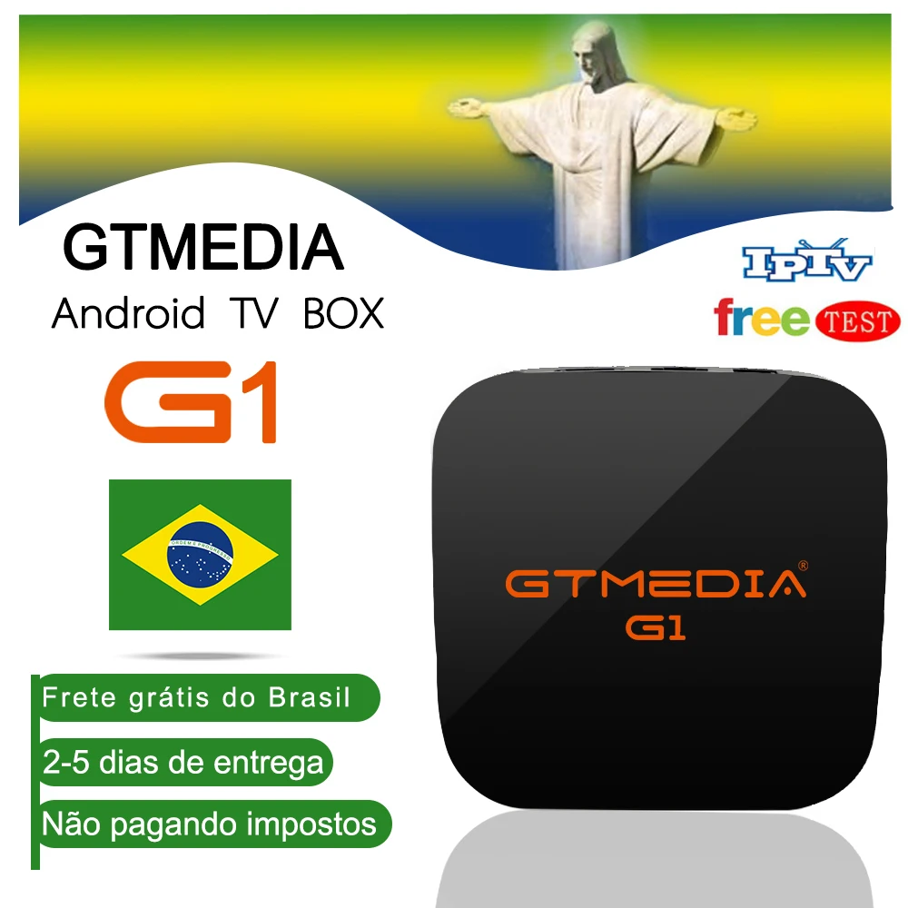 

GTMEDIA G1 Android 7.1.2 Amlogic S905W Ship from Brazil 1GB/8GB 4K TV BOX 2.4G WIFI LAN HDMI Support IPTV YouTube set top box