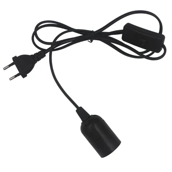 

E27 Light Bulb Socket Power Cable Extension Accessories Holder Home Decorative Indoor Base Plug Easy Control Hanging With Switch