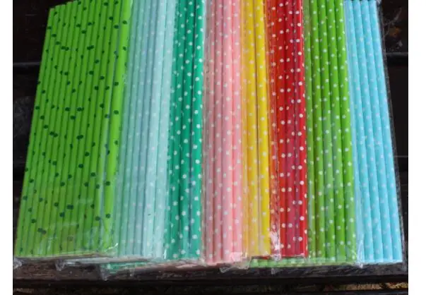 200pc Biodegradable Paper Straw Christmas Wedding Party Drinking Straw Birthday Party Decorations Creative Straws Party Supplies
