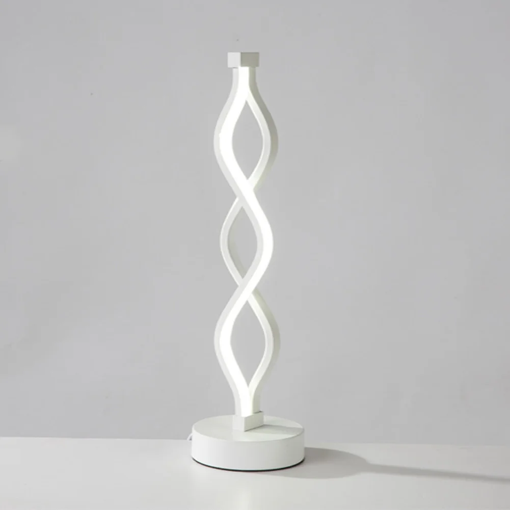 Lampe à poser,Lampe LED en forme de vague en spirale,Design nordique