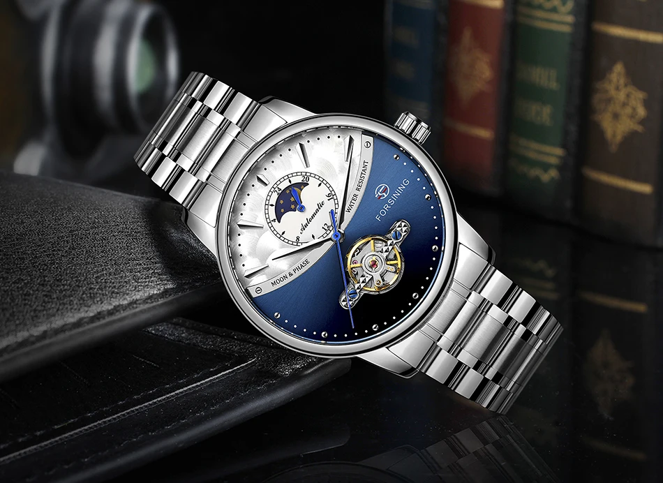 FORSINING Топ бренд класса люкс Мода Tourbillon Мужские часы механические Автоматические наручные часы для мужчин часы Relogio Masculino