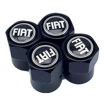 

4pcs Car Wheel Tire Valve Caps Stem Case For Fiat 500 Punto For Abarth Stilo Ducato Palio Bravo Doblo emblems Auto Accessories