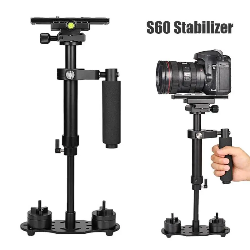 

S60 Mini Handheld Gimbal Stabilizer Anti-shake Video Camcorder for DSLR Camera Comfortable Handle Grip Load-bearing 2-3 kg