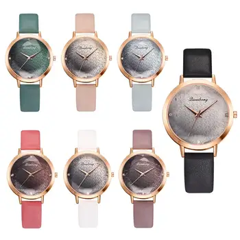 

Women Rhinestone Grid Round Dial Analog Faux Leather Band Quartz Wrist Watch