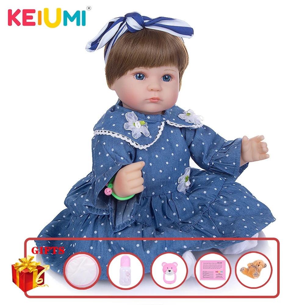 Силиконовые куклы реборн KEIUMI 17 дюймов реалистичные милые Reborn для девочек 42 см
