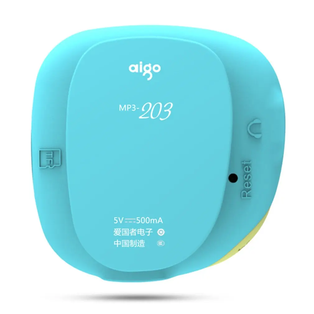 Aigo мини MP3-плеер Macaroon двойной цвет задняя клипса с Micro TF/SD слот для карт Спортивный MP3 музыкальный плеер+ USB линия передачи данных