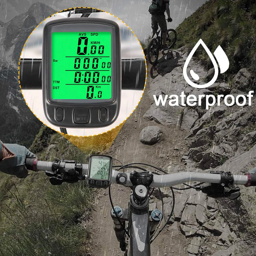 

Bike Computer Cycling Computers Bicycle Speedometer LCD Odometer Waterproof Backlight Cycling Stopwatch Riding Accessories Tool