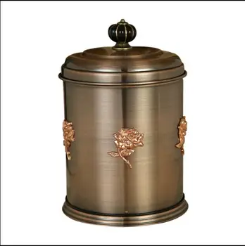 

Luxury tabletop stainless steel desktop trash bins garbage cans kitchen bin mini trash can for desktop garbage LJT041