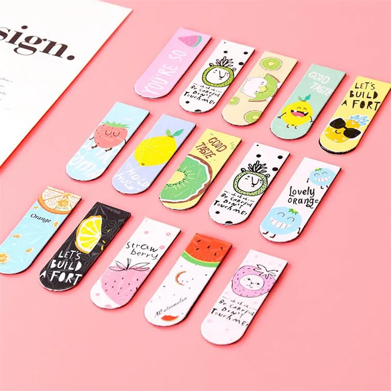 Мини Набор Магнитных закладок 18 шт. Kawaii наклейки книга маркер бумага для чтения