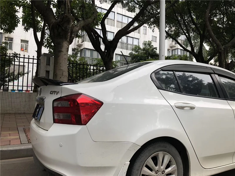 car-styling R style luster Carbon Fiber/FRP Rear Trunk Spoiler Wing Fit For Honda City 2008