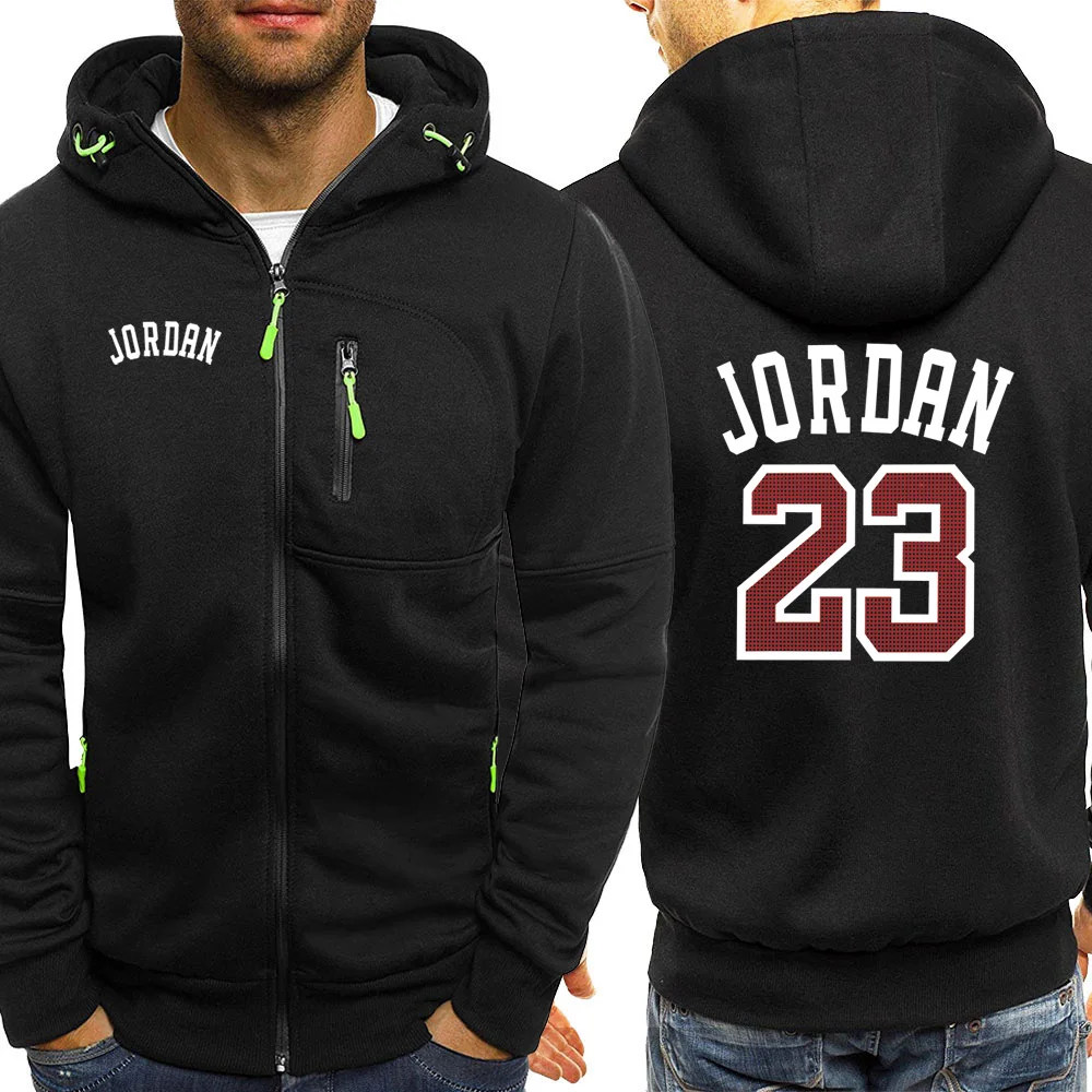 Jordan 23 мужские куртки на молнии мужской брендовый спортивный костюм хипстерские пальто Осенняя флисовая Спортивная одежда Мужская Повседневная Толстовка с капюшоном - Цвет: black6