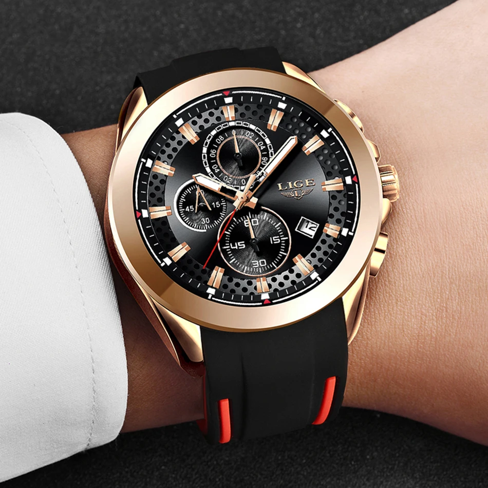Деловые часы для мужчин s Новинка LIGE Топ Бренд роскошные часы мужские военные водонепроницаемые часы для мужчин спортивный хронограф Relogio Masculino