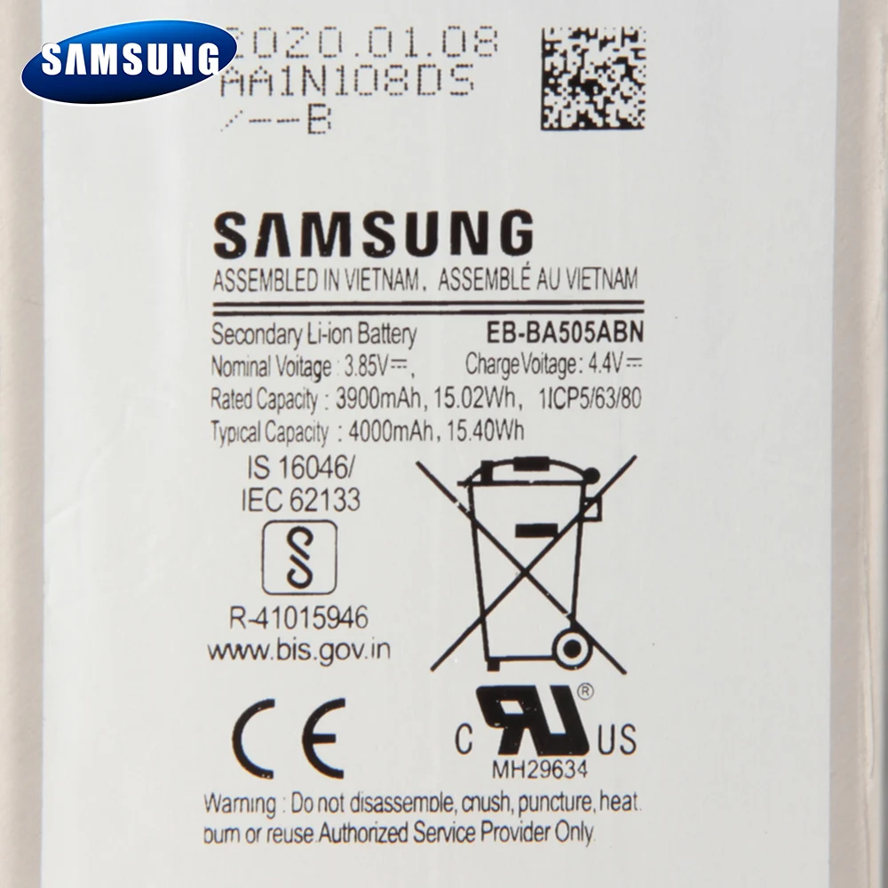 Оригинальный аккумулятор для Samsung Galaxy A20 Сменный телефона A202F с аккумулятором на