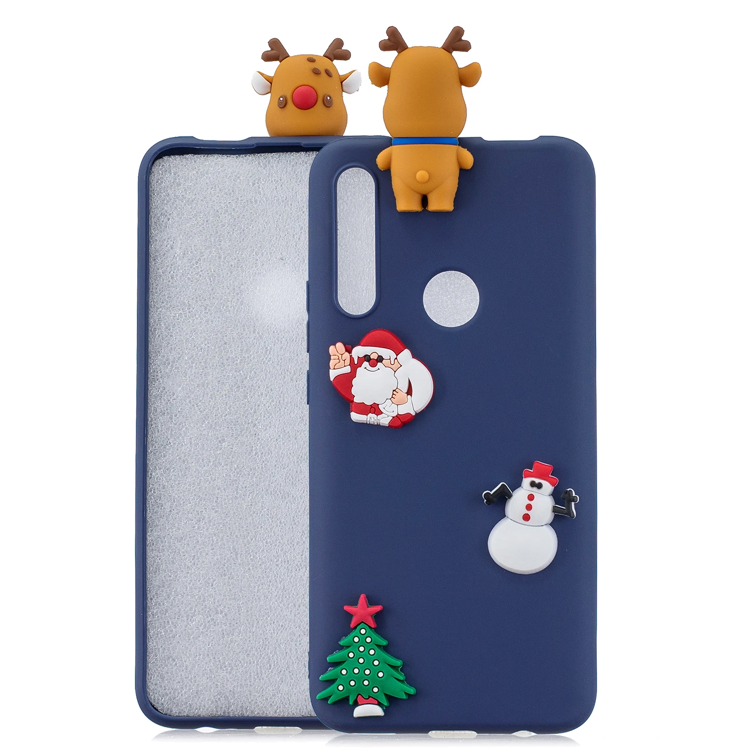 blue Чехол с принтом "Санта Клаус" для huawei P Smart Z чехол силиконовый чехол для huawei P Smart Z чехол huawei P Smart Z STK-LX1 PSmartZ - Цвет: blue