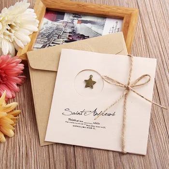 

1 Pcs Vintage Metal Greeting Card Folded Handmade Blessing Card Paper Greeting Card Christmas Gift For Friend Christmas Cards