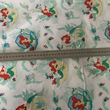 1 ярд хлопок принцесса Ариэль DIY ткань шитье ручной работы лоскутное ширина 110 см