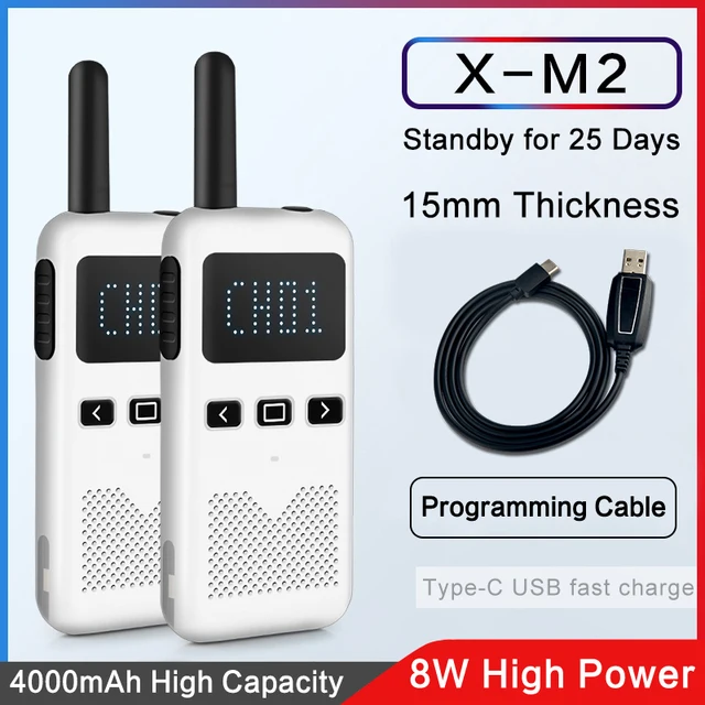 Walkie Talkie 2 Pcs Mobile Phone Radio Uhf Transceiver Wireless Communication Device Mini Radio Ksun M2 With Programming Cable midland two way radios Walkie Talkie