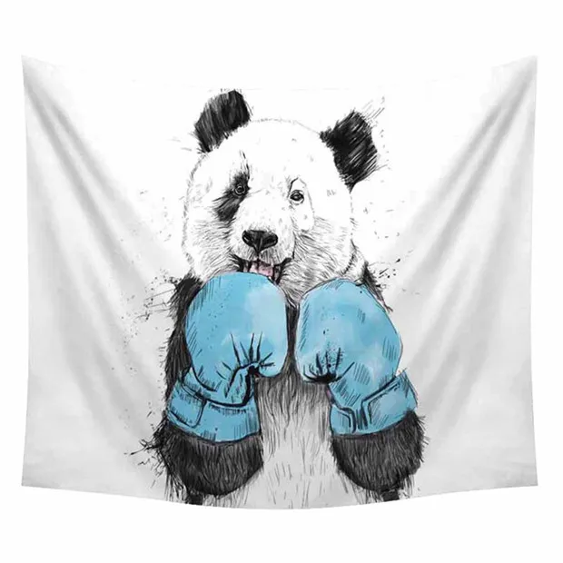 D Meng Pet Panda гобелен с героями мультфильмов черно-белое настенное украшение для дома 150x200 Высокое качество полиэстер@ D - Цвет: D