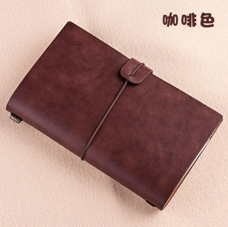 Handmade Travelers Notebook - Refillable Leather Travel Journal Writing Diary 3 Inserts 80 Pages Standard 8 x 4.9 in