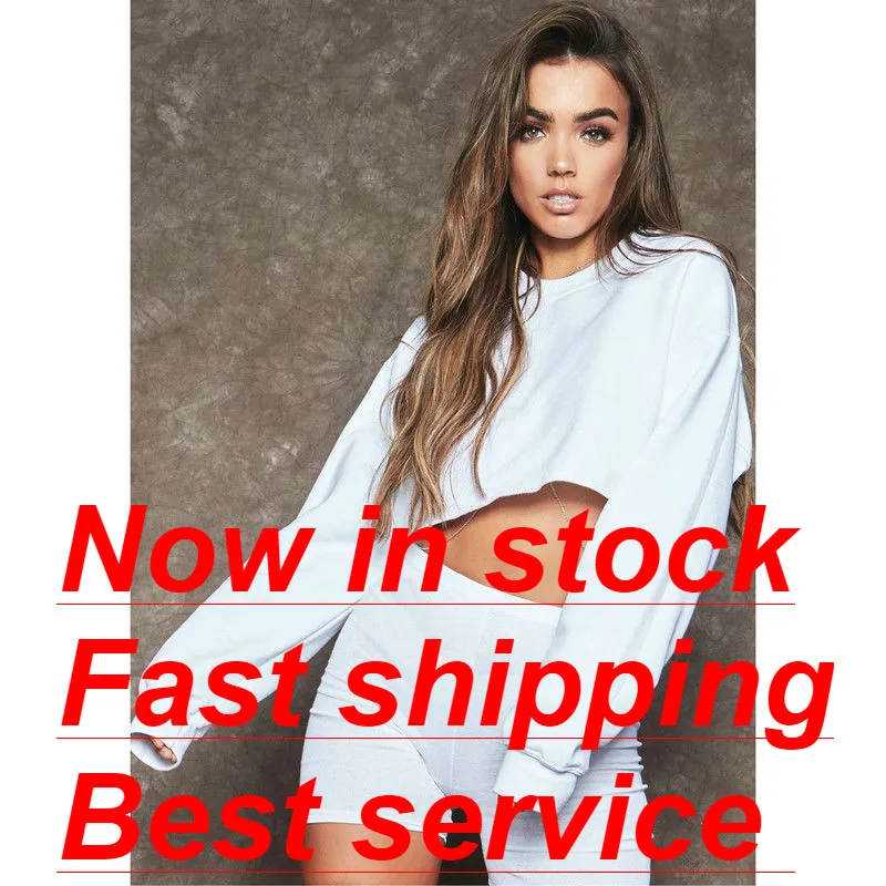 

Women Ladies Sweatshirt Solid Long Sleeve Crop Blouse Top Sport Pullover Clothes