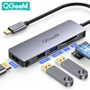 QGeeM USB C Hub Dock for Macbook Pro Multi 3.0 USB Hub Type C Adapter Card Readers HDMI Splitter Type-C Hub for Laptops Tablets ► Photo 1/6