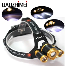 Zoom наружная фара 8000 Люмен XM-L T6 Zoomable высокая мощность светодиодный налобный фонарь+ 2*18650 аккумулятор+ Автомобильное зарядное устройство+ USB провод