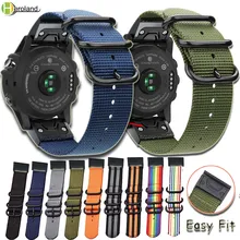 Нейлоновый ремешок hero iand 26 22 20 мм быстро легко подходит для часов Garmin Fenix 5X5 5S Plus/Fenix 3/3 HR/935 945 смарт-браслет