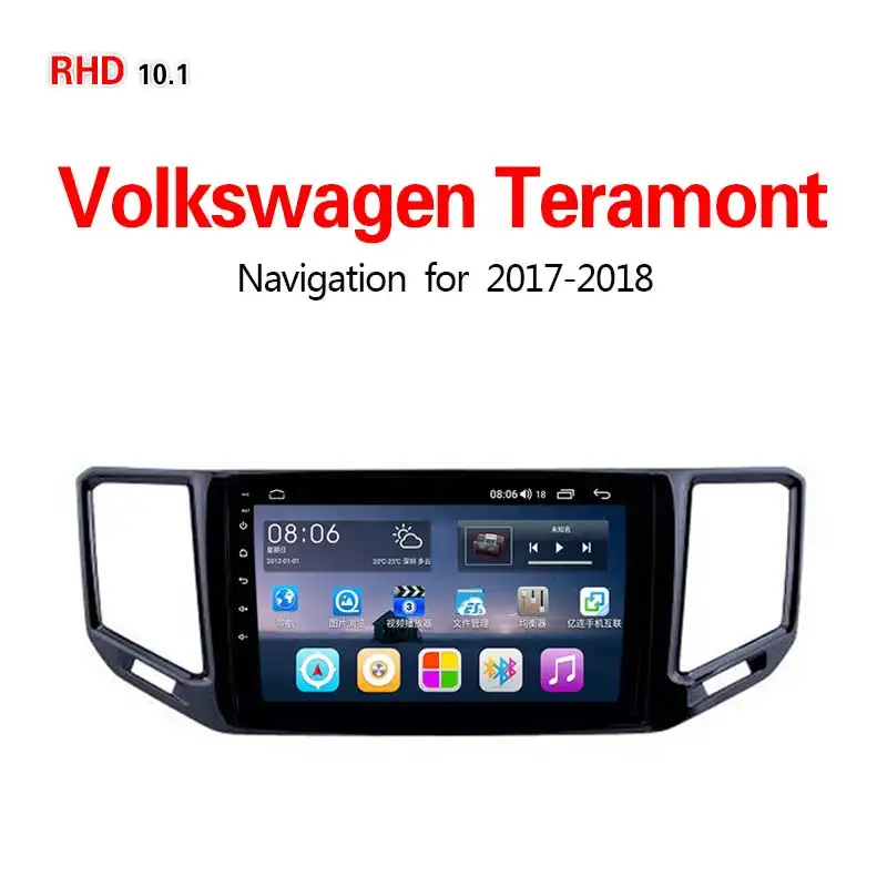 Lionet gps навигация для автомобиля Volkswagen Teramont- 10,1 дюймов RV1013Y - Размер экрана, дюймов: 4G8core4G32G
