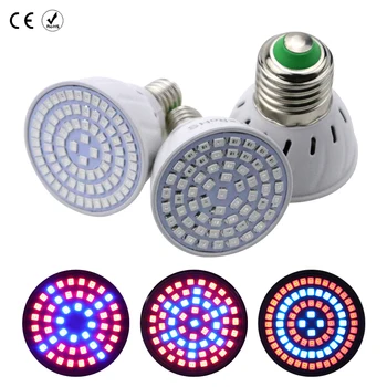 

36 54 72 LED Plant light Bulb GU10 Full Spectrum Indoor Plant Growth Lamp MR16 Vegetable Growth Greenhouse E27 110V E14 220V