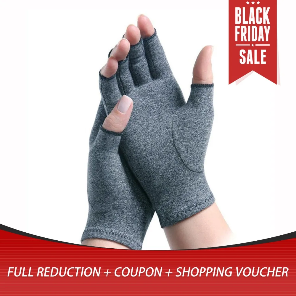 

A Pair/Set Comfortable Men Women Therapy Compression Gloves Solid Color Breathable Arthritis Joint Pain Relief Gloves