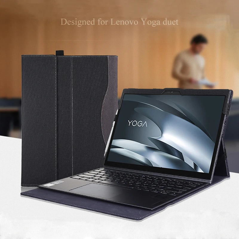 Capa Protetora de Couro pu para Lenovo Tablet e pc Laptop Case Design Criativo Yoga Duet 13 2023