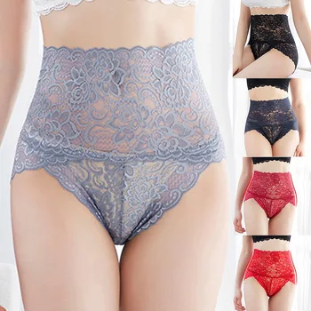 

Ladies Sexy Transparent Underwear Breathable Woman Panties High Waist Cotton Trunks Lingerie Fashion Lace Cute Briefs