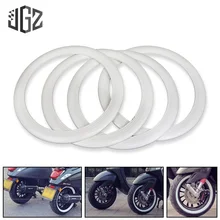 4 uds, pegatinas de goma para neumáticos de motocicleta de 12 pulgadas, pieza de armadura lateral para neumático, Clip blanco Vintage para Vespa Sprint Primavera 150 Fly125 Ra-gp