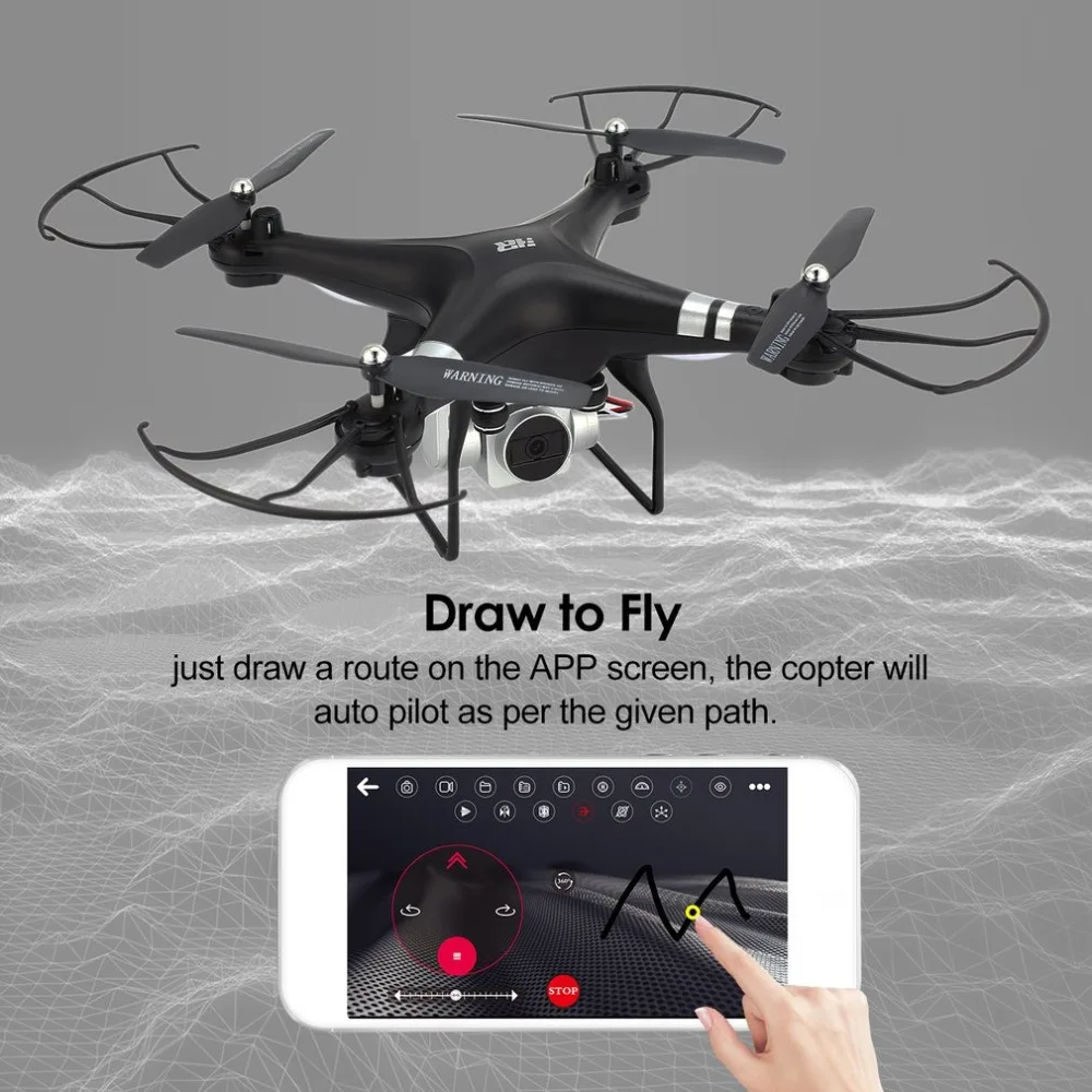 SH5HD 2,4G FPV Дрон Радиоуправляемый квадрокоптер с 1080P регулируемым широкоугольным WiFi HD камера живое видео высота удерживает Безголовый режим