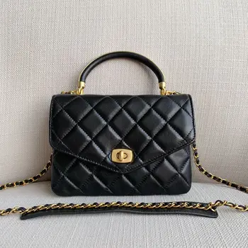 

New Type of Diamond Chain Handle Accordion Bag for Ladies with One Shoulder Slanting Handbag and Leather Bag for Ladies In 2020