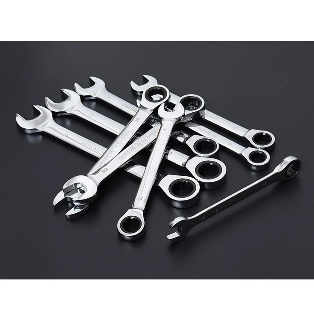 6-24MM 72 Teeth Fixed Head Combination Ratchet Wrench Multiuse Wrenches Dual Use Spanners Auto Repair Hand Tools | Инструменты