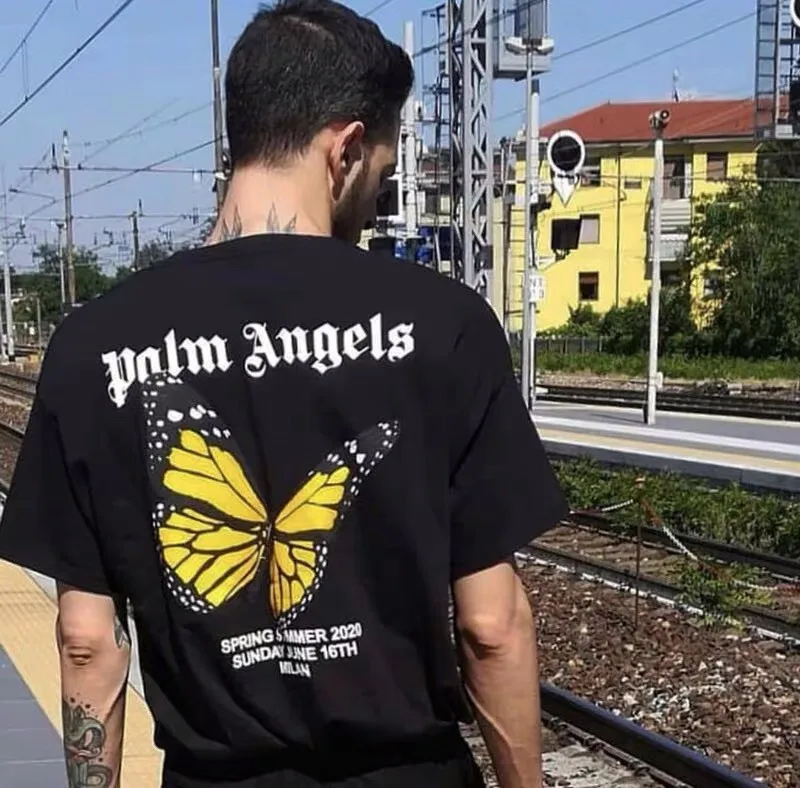 Palm angels butterfly letter printing 