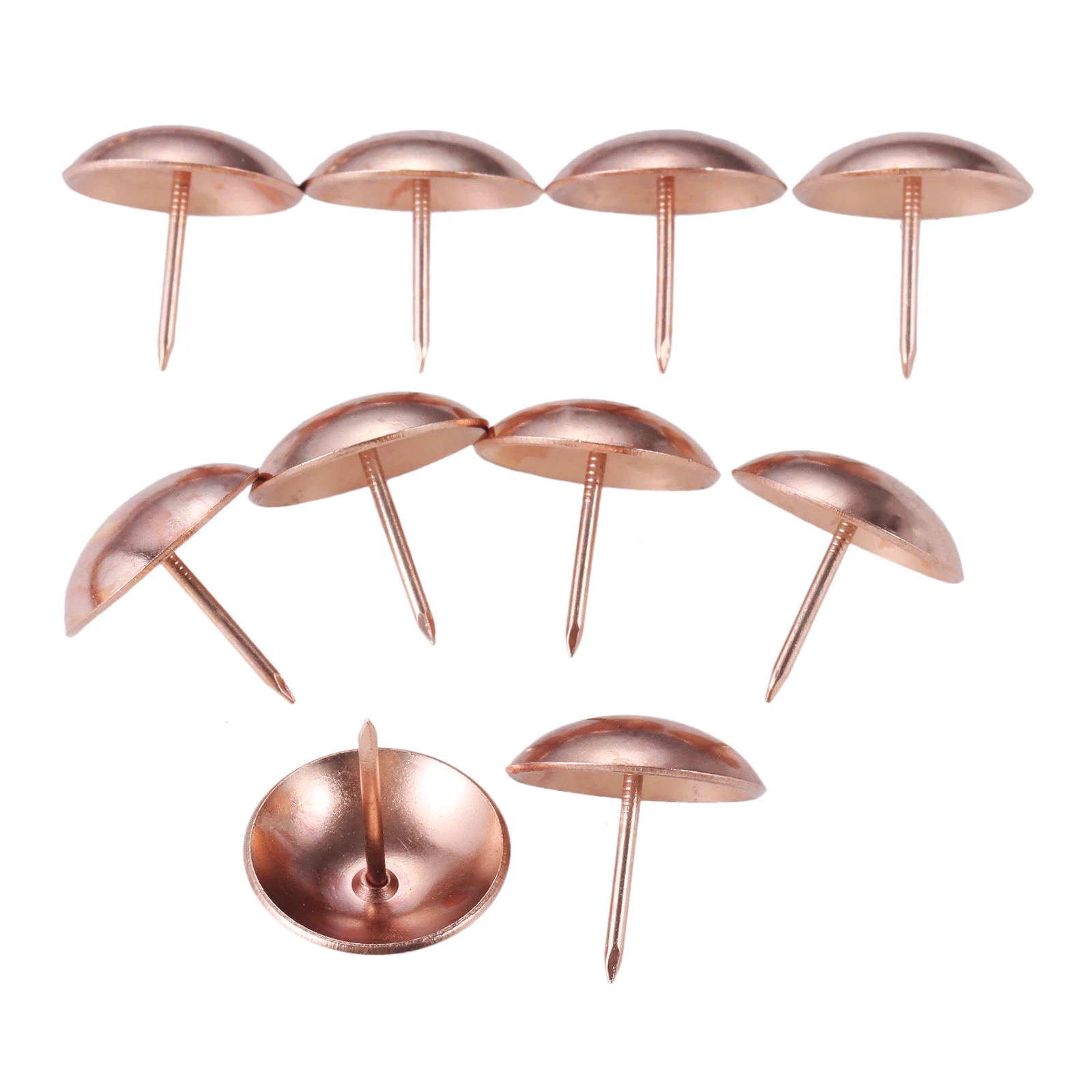 50Pcs 25*25mm Upholstery Tacks Rose Gold Jewelry Chest Wooden Box Deacorative Tack Metal Round Pushpin Furniture Hardware