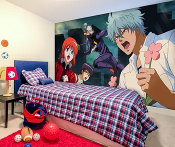 

[Self-Adhesive] 3D Murals For GINTAMA 104 Japan Anime Wall Paper mural Wall Print Decal Wall Murals Belly
