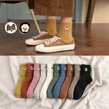Женские носки Осень Новые Креативные носки персональная вышивка мультфильм дышащий дезодорант удобные носки для женщин