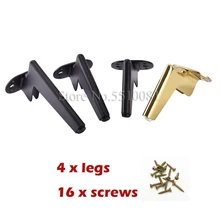 4 шт металлические ножки мебели 115/145/175 мм черный стол шкафы средства ухода за кожей стоп диван-кровать ТВ ножки для письменного стола прямые трубы квадратного сечения: мебельные ножки