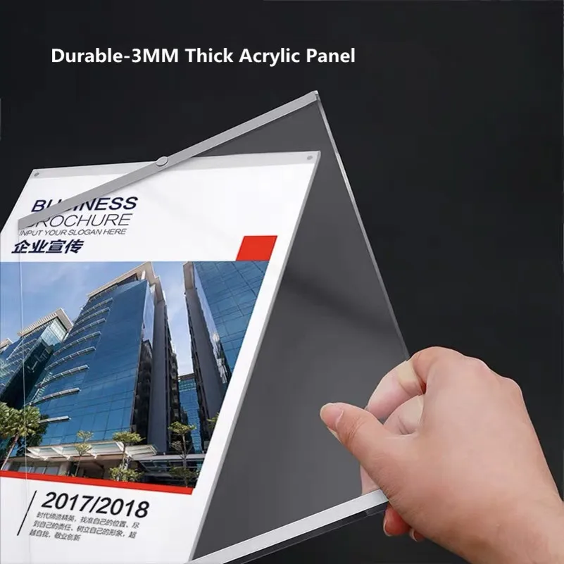 A4 Magnetic Wall Mount Poster Frame Acrylic Sign Holder Poster Picture Photo Frame Board For Office Decoration