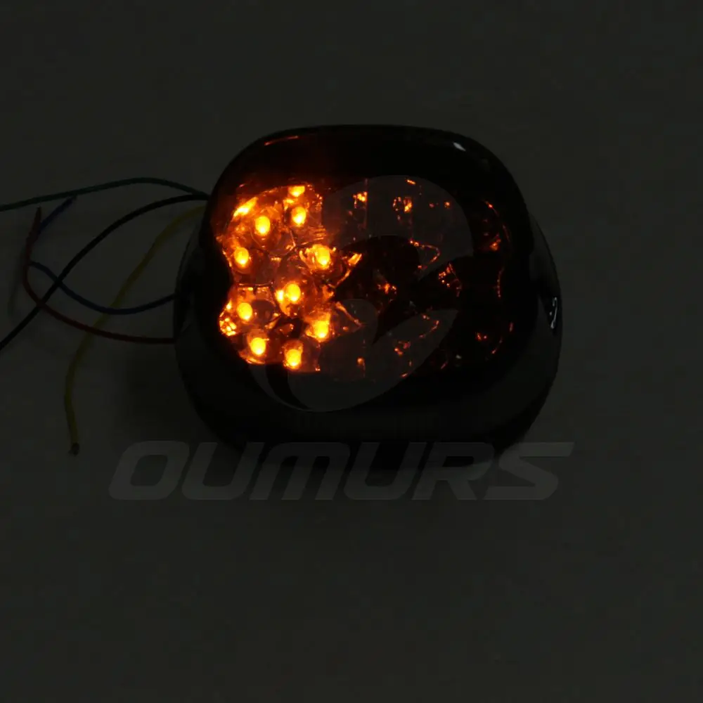 OUMURS мотоциклетные номерные знаки светодиодный задний фонарь поворотник тормозные ходовые огни для Harley Tour Road King Glide Dyna FXR Electra