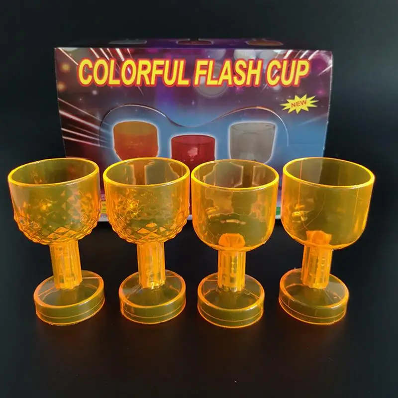 12PCS Halloween Wine Glass Goblet Multipurpose LED Flashing Wine Goblet Cup Party Disposable Drinking Utensils Atmosphere Props