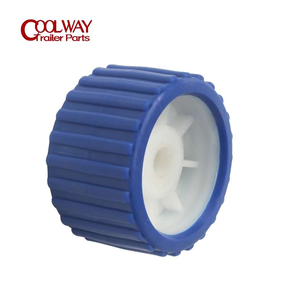 1PC EVA+PP Boat Trailer 5 Inch Blue Marine Ribbed Wobble Roller 18MM Bore Soft Wobble Roller Shaft Parts Accessories double row spherical roller bearings self aligning cylindrical bore 21305 21306 21307 21306 21308 21309 21310 21311 21312