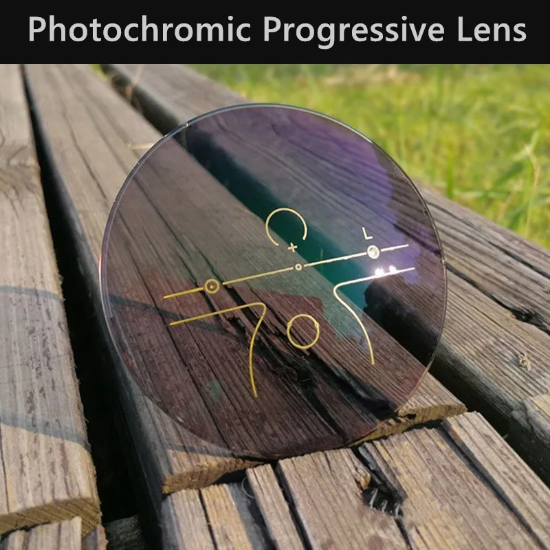 Multi Focus Progressive Photochromic Lens Look Far And Near Prescription Myopia Change Color In The Sun