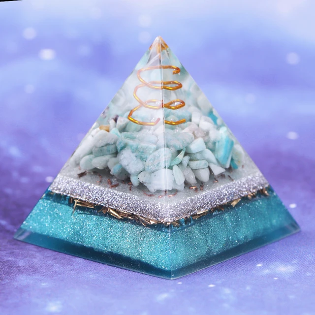 CRAFTSTRIBE Orgone Pyramid Reiki Gemstones Toxic Energy Protective Spiritual Healing Stone