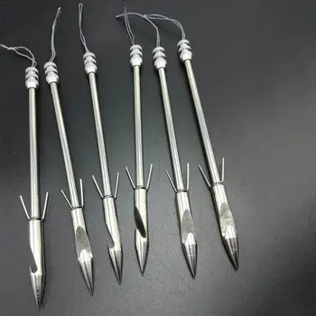 

1Pc Stainless Steel Archery Hunting Silver Catapult Arrow Hunting Slingshot Bow Shooting Box Dart head Fishing W5W0