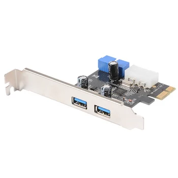 

External 4Pin 2 Port USB 3.0 Expansion Card SuperSpeed For PCI-E Durable Power Connector Adapter Components Converter Network