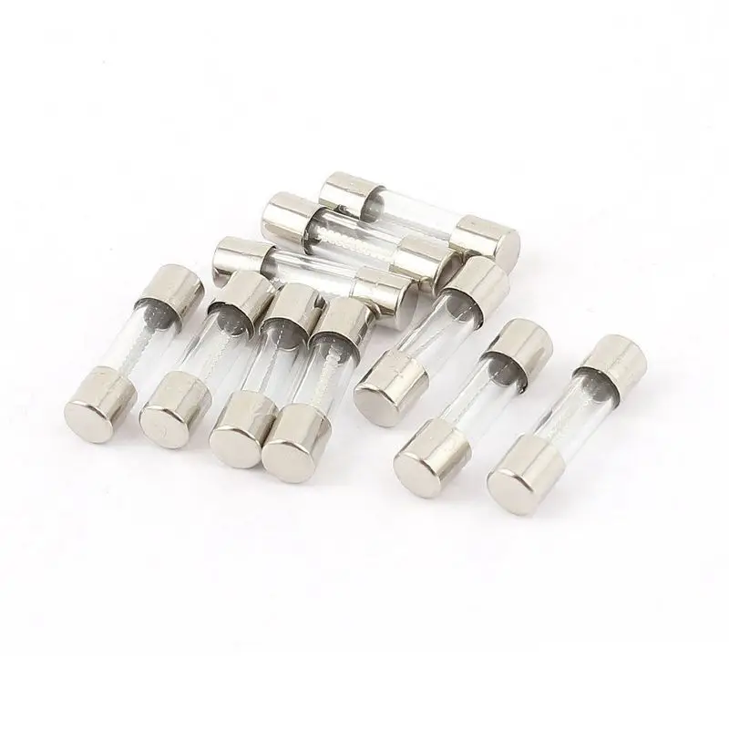 

10 Pcs 250V 10Amp Slow Blow Time Delay Glass Fuses Tubes 5mm x 20mm